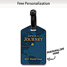 Share Your Love of Travel With The Life is a Journey Luggage Tag