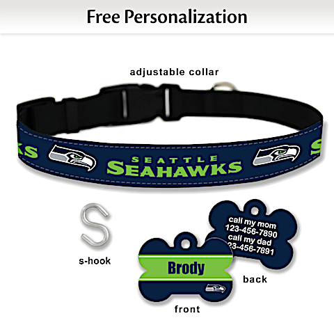 Pink seahawks cheap dog collar