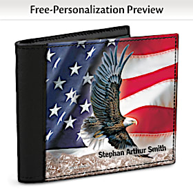 God Bless America Mens Wallet with RFID