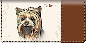 Yorkie Checkbook Cover