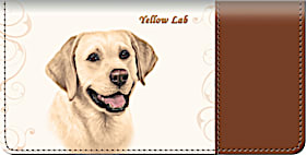 Yellow Lab Checkbook Cover