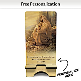 Jesus, Light of the World Personalized Art Phone Stand