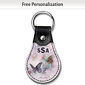 Lena Lius Enchanted Wings Leather Key Ring
