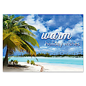Paradise Wishes Personalized Holiday Cards