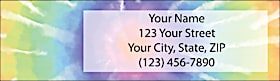 Retro Tie-Dye Return Address Label