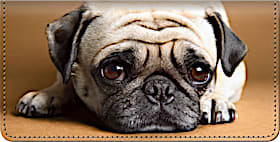 Faithful Friends-Pug Checkbook Cover