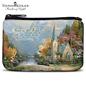 Thomas Kinkade Faith for all Seasons Coin Purse