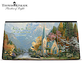 Thomas Kinkade Faith for all Seasons Cosmetic Makeup Bag