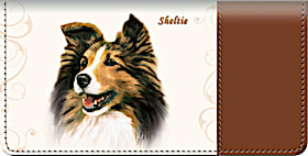 Sheltie Checkbook Cover