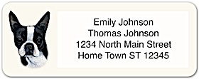 Boston Terrier Return Address Label