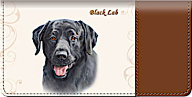 Black Lab Checkbook Cover