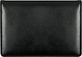 Black Top-Stub Leather Checkbook Cover