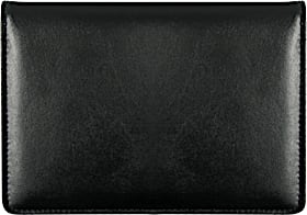 Black Top-Stub Leather Checkbook Cover