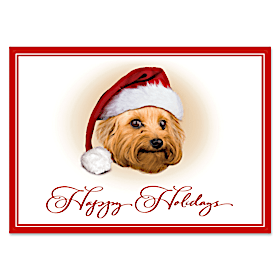 Faithful Friends - Yorkie Personalized Holiday Cards