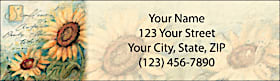 Sunflowers Return Address Label