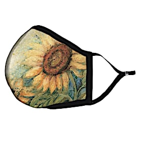 Sunflowers Fabric Face Mask with HEPA Filter - Youth