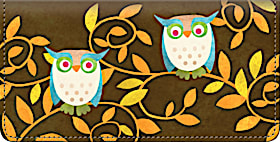 Challis &amp; Roos Awesome Owls Checkbook Cover