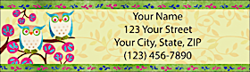 Challis &amp; Roos Awesome Owls Return Address Label