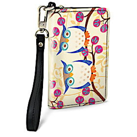 Challis and Roos Awesome Owls Small Wristlet Purse