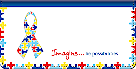 Autism: Imagine Checkbook Cover