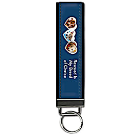 Rescued is My Breed of Choice Wristlet Keychain