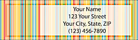 Stripes Return Address Label