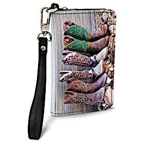 Cowboy Boots Small Wristlet Purse