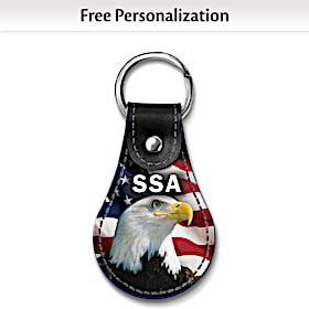 Spirit of America Leather Key Ring