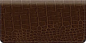 Brown Croc Checkbook Cover