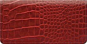 Red Croc Checkbook Cover