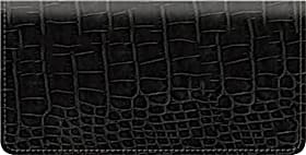 Black Croc Checkbook Cover
