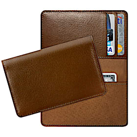 Cognac Leather Small Card Wallet