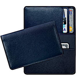 Navy Leather Small Card Wallet