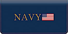 Navy Checkbook Cover