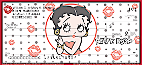 Betty Boop Kiss Personal Checks