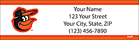 Baltimore Orioles(TM) MLB(R) Return Address Label