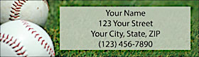 Baseball Return Address Label