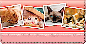 Rescued is Something to Purr About Checkbook Cover