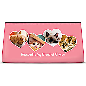 Rescued is Something to Purr About Cosmetic Makeup Bag
