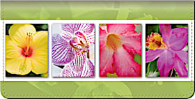 Exotic Flowers Checkbook Cover