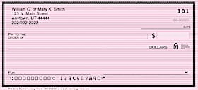 Pink Safety Personal Checks