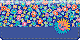 Retroflection Flowers Checkbook Cover