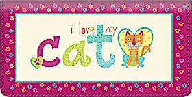 I Love My Cat Checkbook Cover