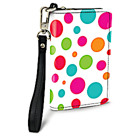 Polka Dots Small Wristlet Purse