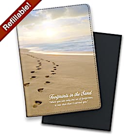 Footprints Premium Fabric Refillable Journal