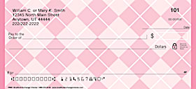 Pink Personal Checks