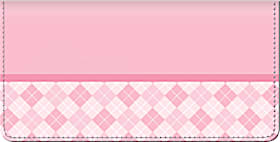 Pink Checkbook Cover