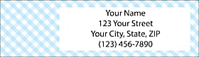 Gingham Style Return Address Label