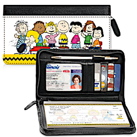 Classic Peanuts Zippered Checkbook Cover Wallet
