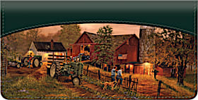 Farm and Tractors Checkbook Cover